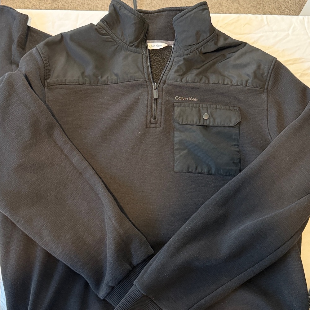 Calvin Klein 3 T-Shirts and one black quarter zip. 4 shirts total. mens medium - Picture 7 of 8